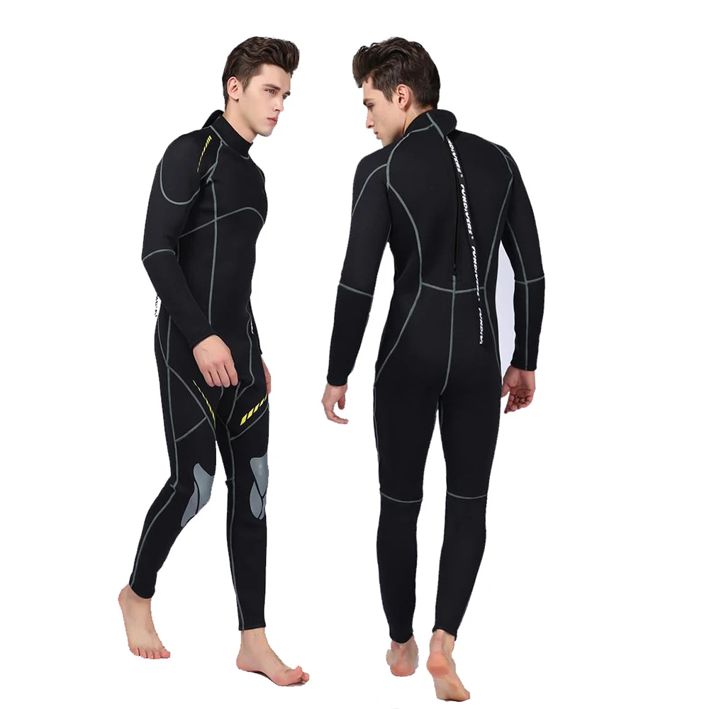 

FunFishing Custom 3mm Neoprene Wet suit Back Zip Long Sleeve for Diving Surfing Snorkeling Wetsuit