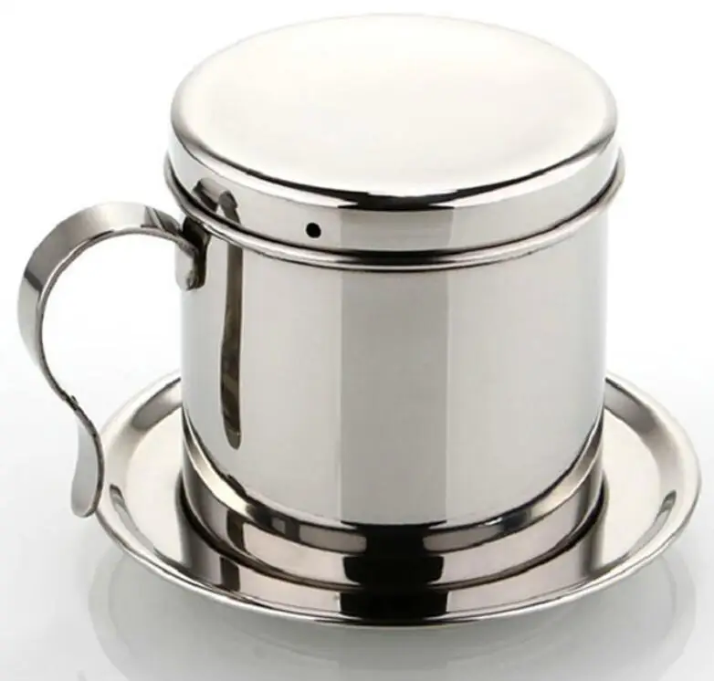 

Coffee filter cup 304 stainless steel Vietnamese coffee filter cup drip pot vietnam drip coffee pot household brewing pot, Silver, black, golden, multi color