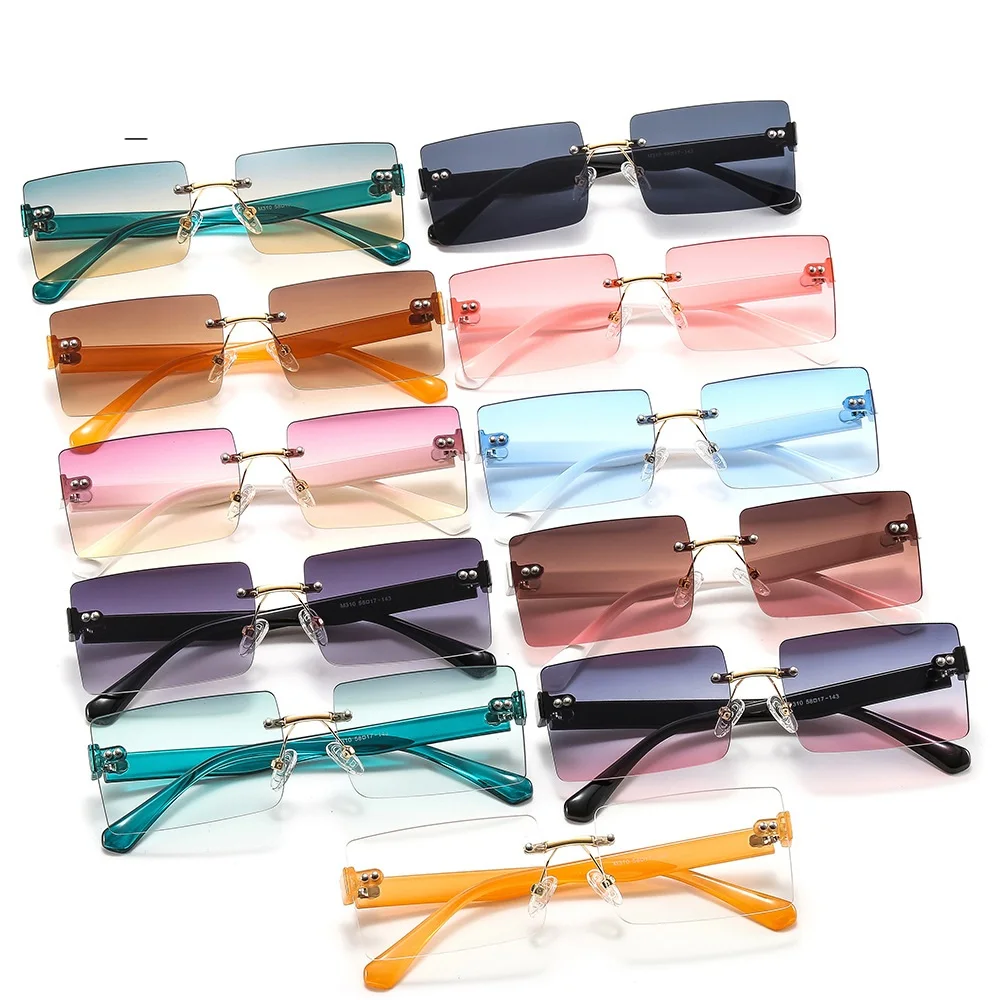 

Lmamba Custom Fashion Vintage Square Sunglasses 2021 Rimless Square Small Rectangle Sun Glasses Women Men Shades