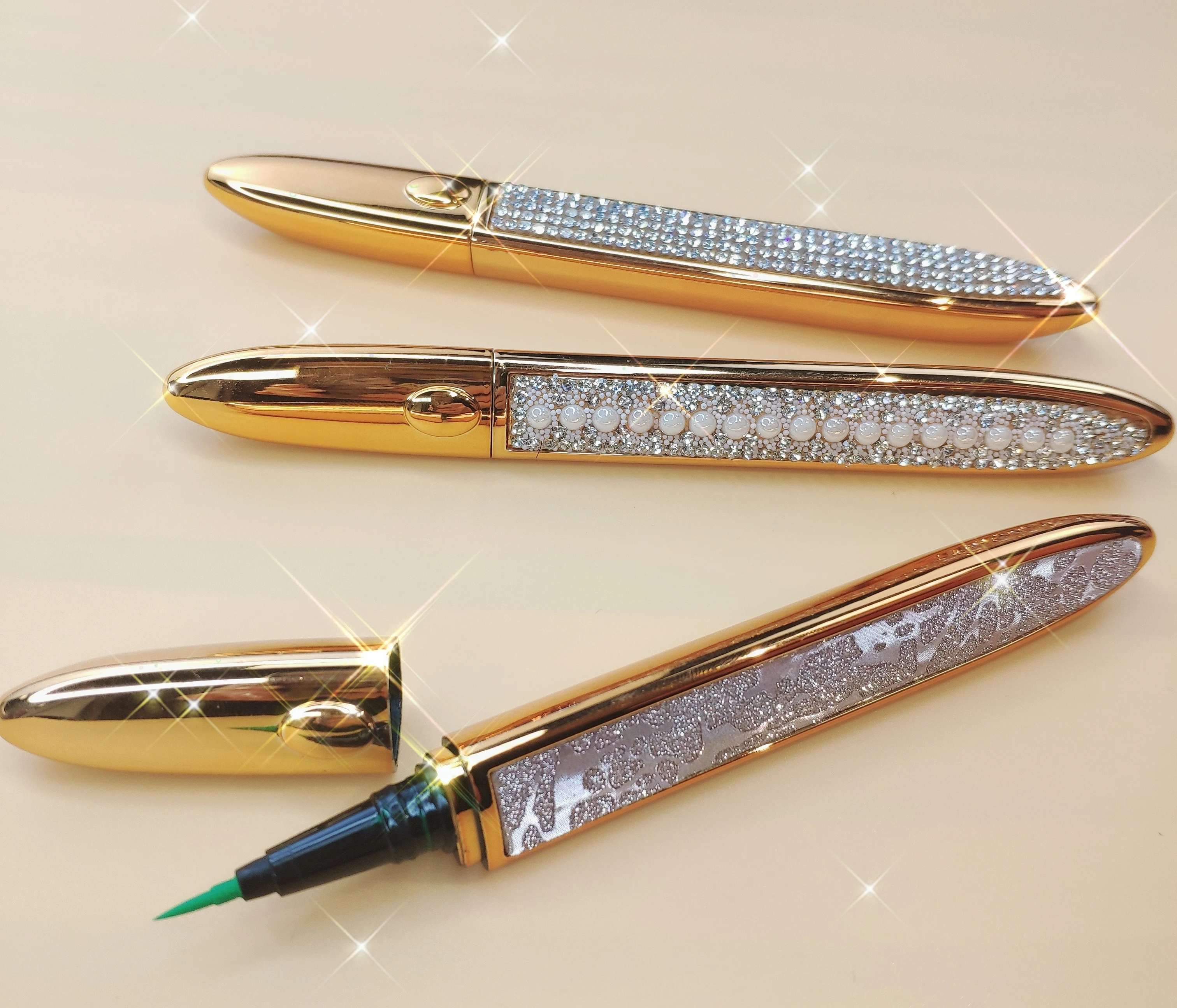 

New design self adhesive eyeliner 3d mink eyelashes private label magic eyeliner glue pen, Black/brown/clear