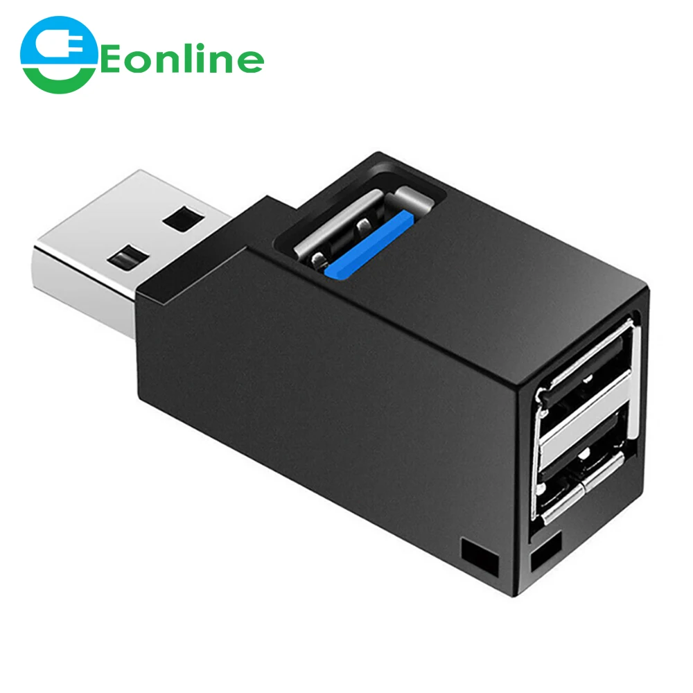 

Eonline USB 3.0 HUB Adapter Extender Mini Splitter Box 3 Ports for PC Laptop Macbook Mobile Phone High Speed U Disk Reader