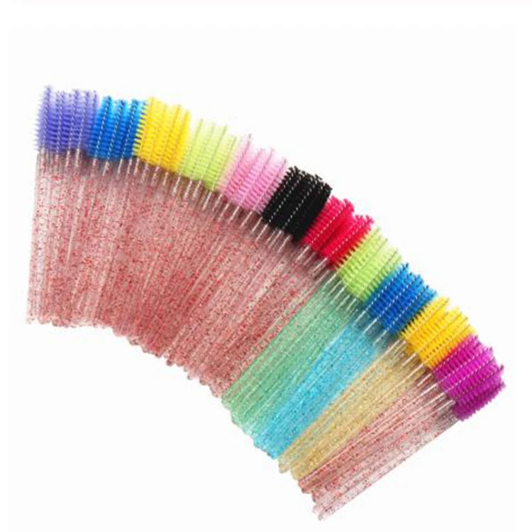 Hot selling Shiny Disposable Eyelash Applicator Wands Curler Brush Set Mascara Eyebrow Spoolers - Comb Wands Spoolies Brushes