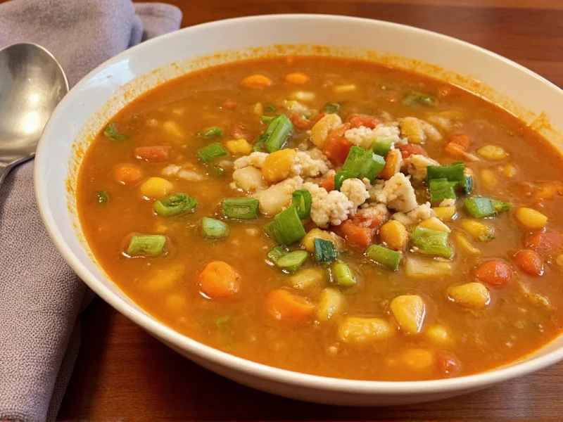 Gemüsesuppe in verschiedenen Zubereitungsstadien