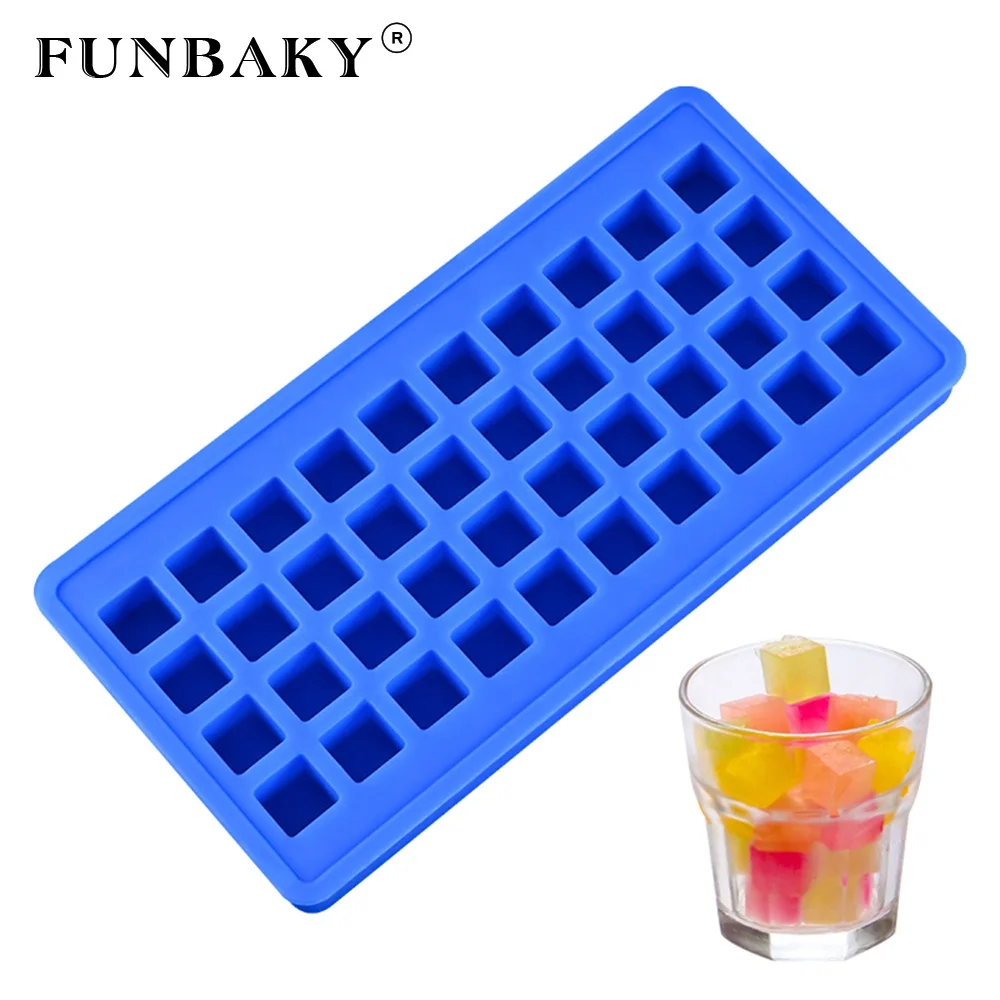 

FUNBAKY Mini ice silicone mold square shape ice cube making multi - cavity low temperature resistant ice making tools, Customized color