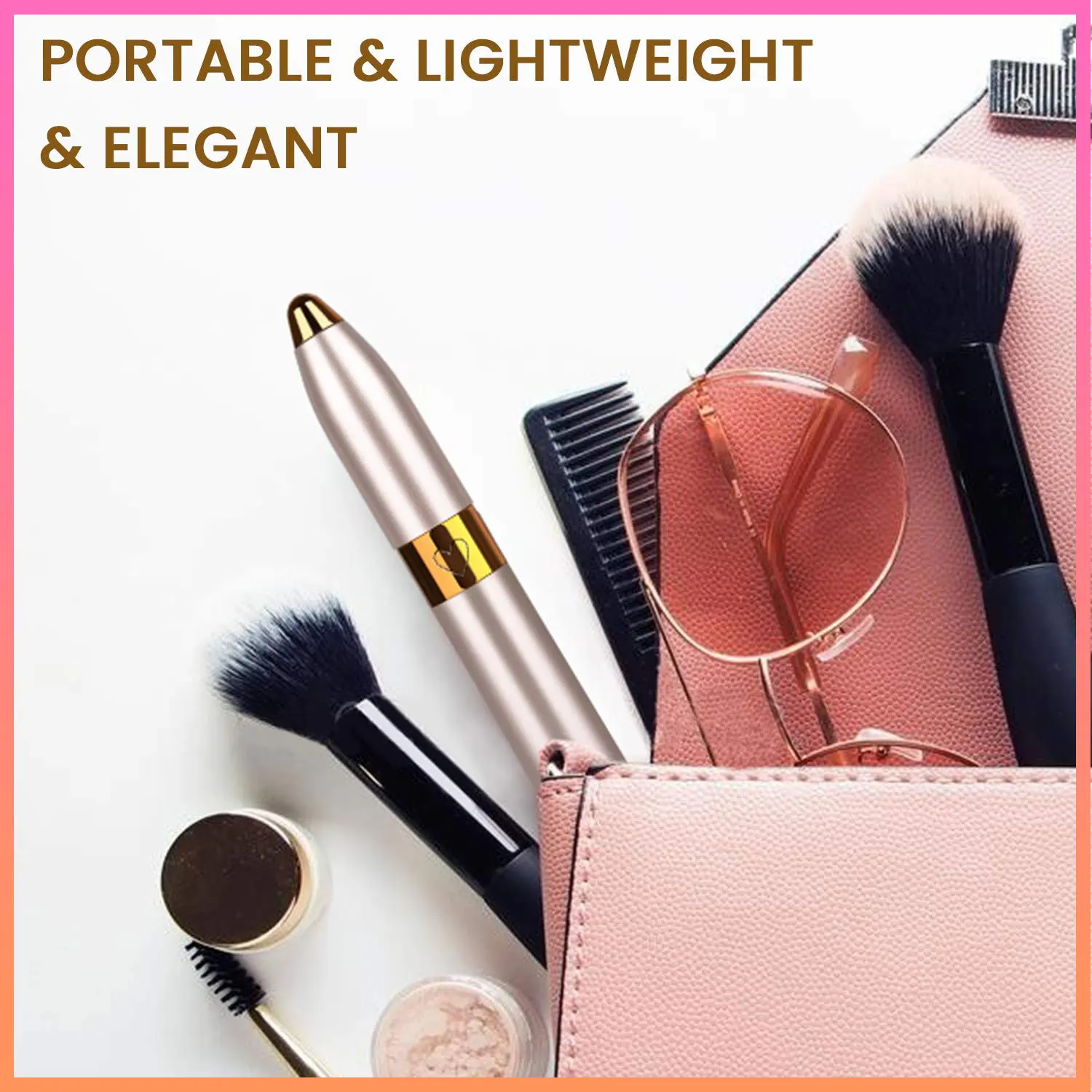 
New Design Multifunctional USB Rechargeable Mini Electric Hair Removal Pen Eyebrows Trimmer for Women 