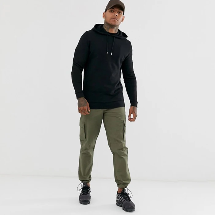 black hoodie no pocket