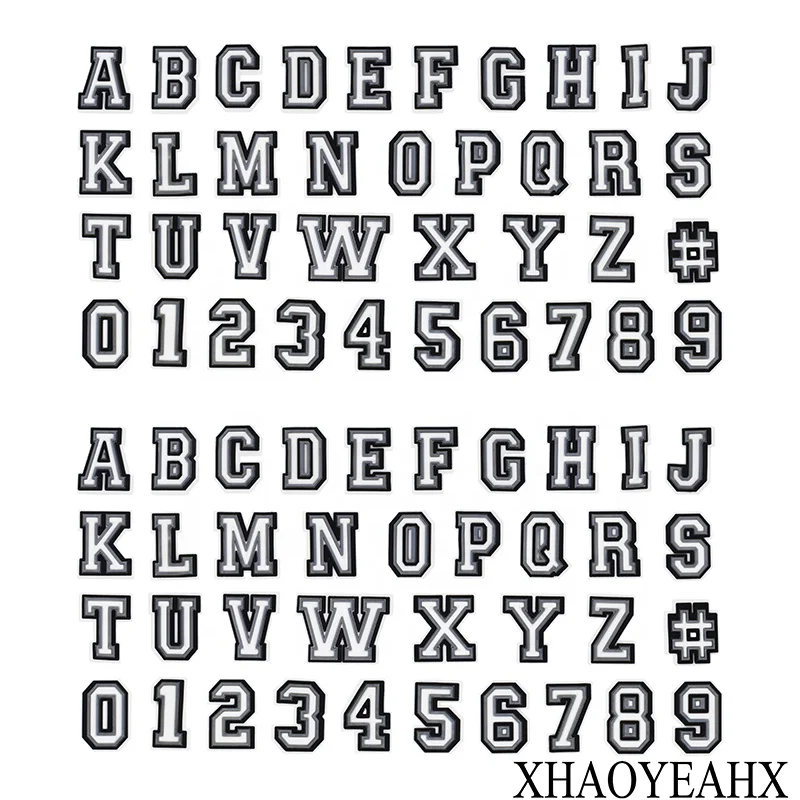 

PVC Alphabets design sandal shoe charms 0-9 numbers letters ornament for shoe bracelet decorations, Customized