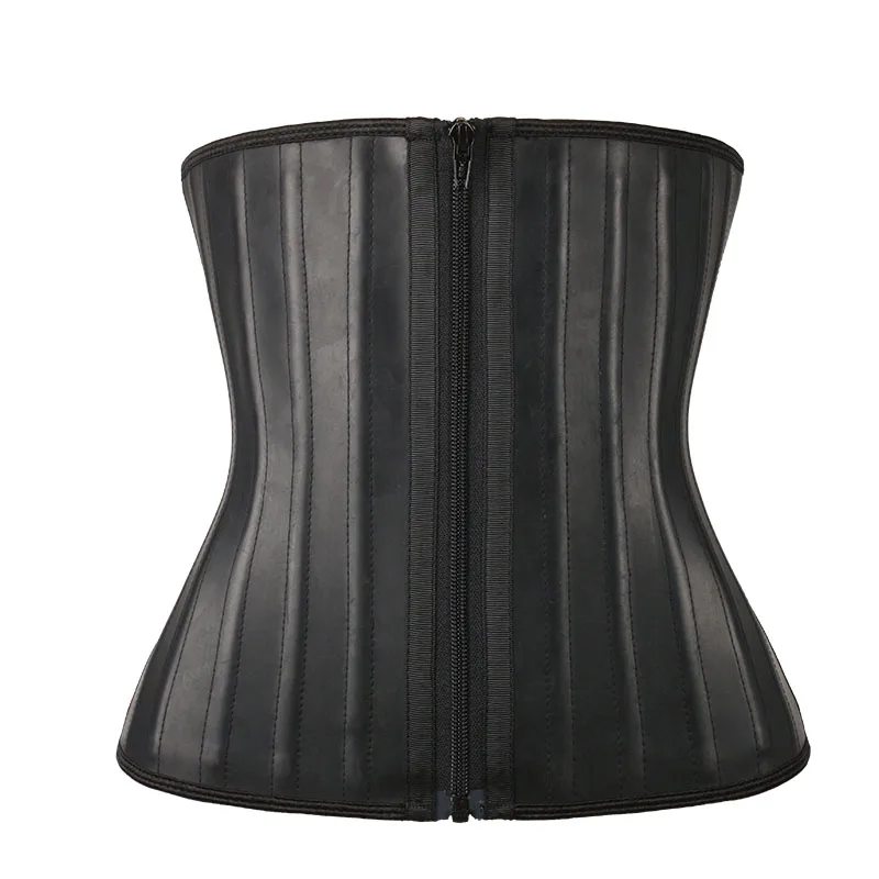 

ATBUTY 25 And 29 Steel Bone Latex Girdle Waist Trainer Corset For Weight Loss, Black