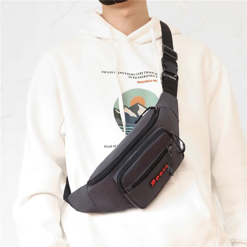 

anti theft waist bag sling bag geometric holographic