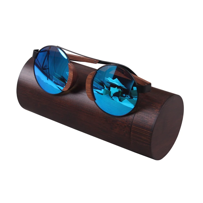 

SOPEWOD Wholesale Natural Black Sandal Wood/Walnut/Zebra/Beech Mens Women Oversized Polarized Wooden Metal Sunglasses