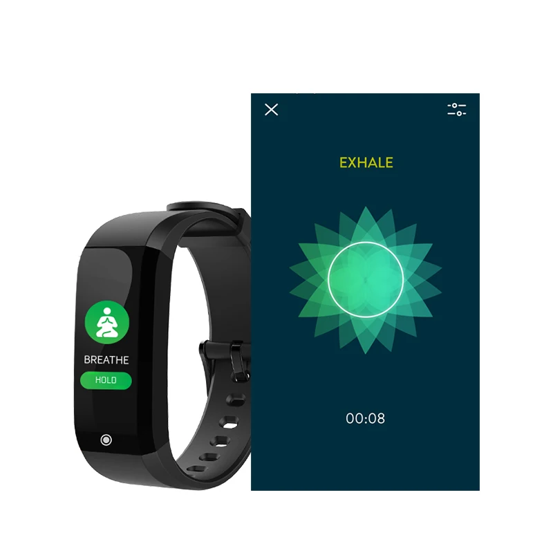 

New Smart Band Watch Waterproof Health Watch Wristband Smart Fitness Tracker JC-1810 Bluetooth Smart Bracelet Avaliable 128x128, Black, slate