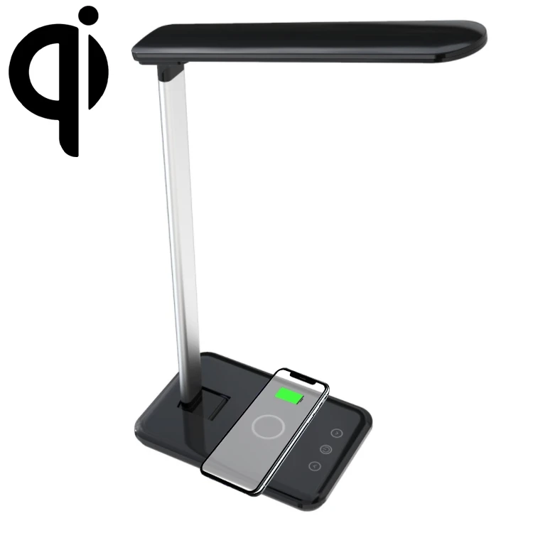 

New technology 2021 LED desk Lamp with 10W QI Wireless Fast Phone Charger Table Reading Light portable wireless charging station