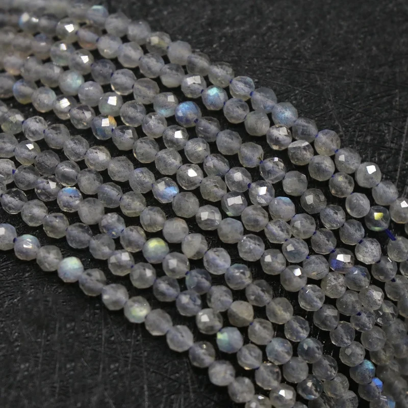 

Wholesale Faceted  Natural Stone Beads Natural Gemstones labradorite Round Beads For Jewelry Making DIY Bracelet, In picture