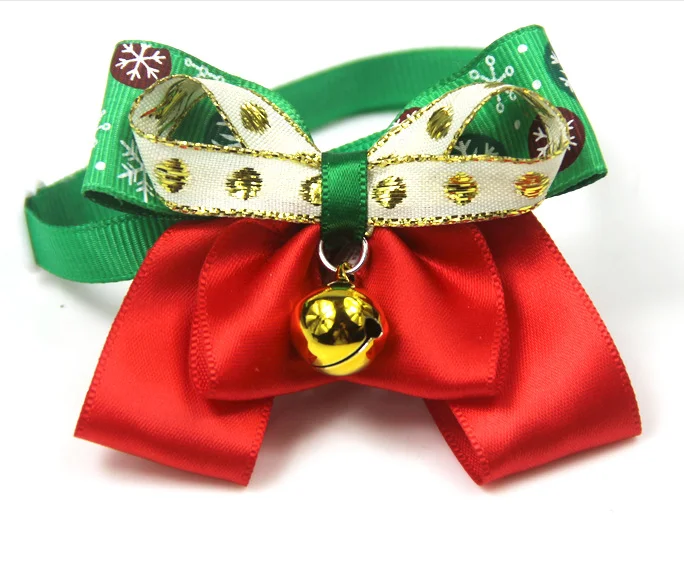 

Hot Selling Simply ribbon ornament Christmas bow-knot dog hair pet cat collar