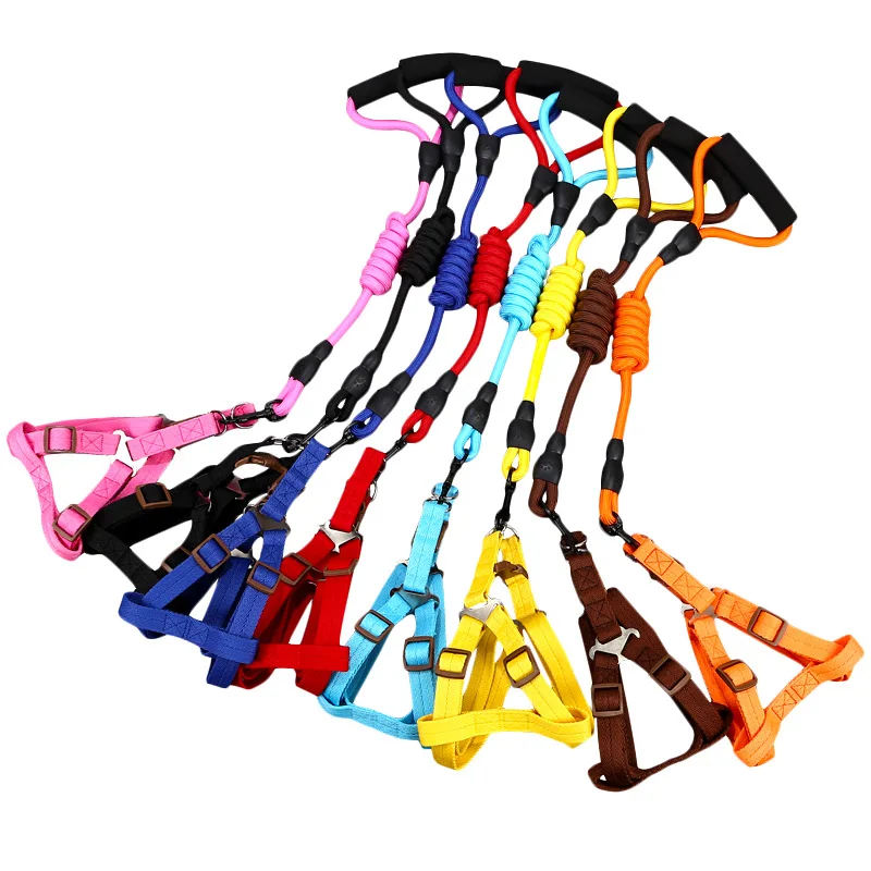 

Nylon dog traction rope pet chest strap traction rope set climbing rope chest back dog chest harness pet, Picture