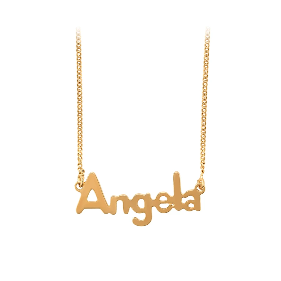 

44996 Xuping initial jewelry necklace custom gold plated name necklace personalised