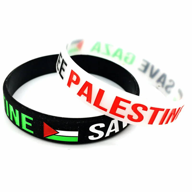 

Wholesale Price Decoration Logo Free Palestine Flag desgin Silicone rubber Wristband