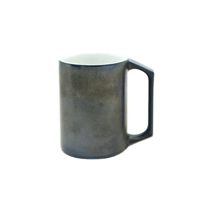 

New design inimalist style matte glazed color changing costom coffee cup with nice shape, Black