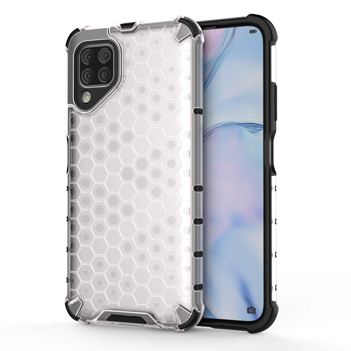 

Lightweight Honeycomb Design Tpu Pc Transparent Clear Back Cover For Huawei P40 Lite Nova 7i Nova 6 SE Case, 5 colors