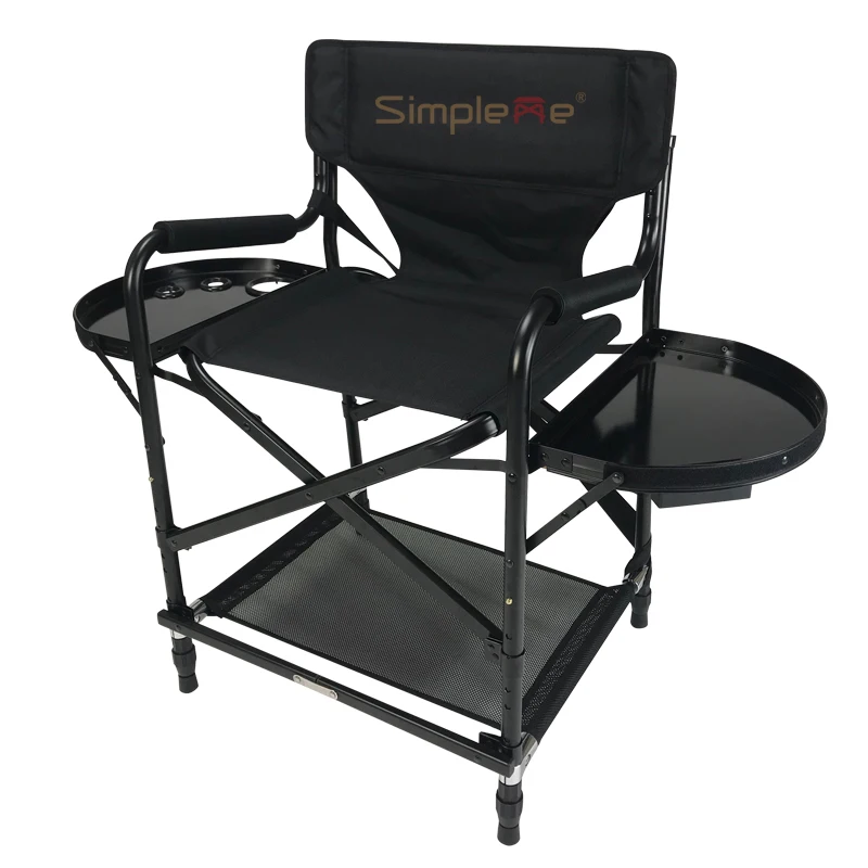 
New Portable Foldable Tall Director Adjustable Makeup Artist Chair With Headrest 