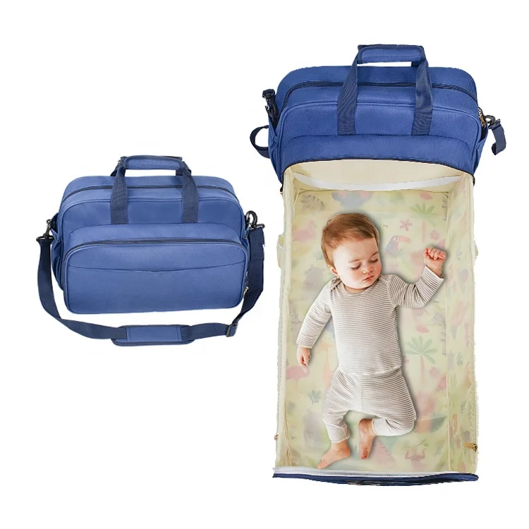 

Custom Travel Diaper Bed Mummy Bag Baby Multifunctional Oem Diaper Bag Changing Station Backpack Mommy Diaper Backpack For Mom, Deep blue,customized colors