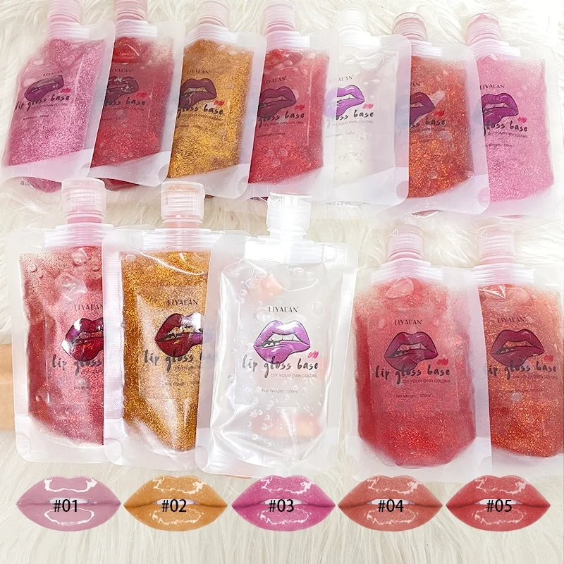 

Wholesale Korea Cosmetic Bulk Clear Diy Versagel Lipgloss Base Material Vegan Nude Lip Gloss Base Liquid Gel