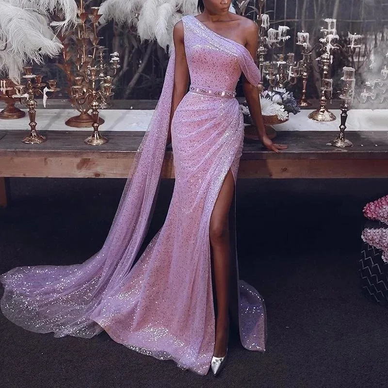 

2021 off shoulder luxury elegant ladies cocktail long sexy maxi womens Sequins plus size prom dress party evening dresses gown