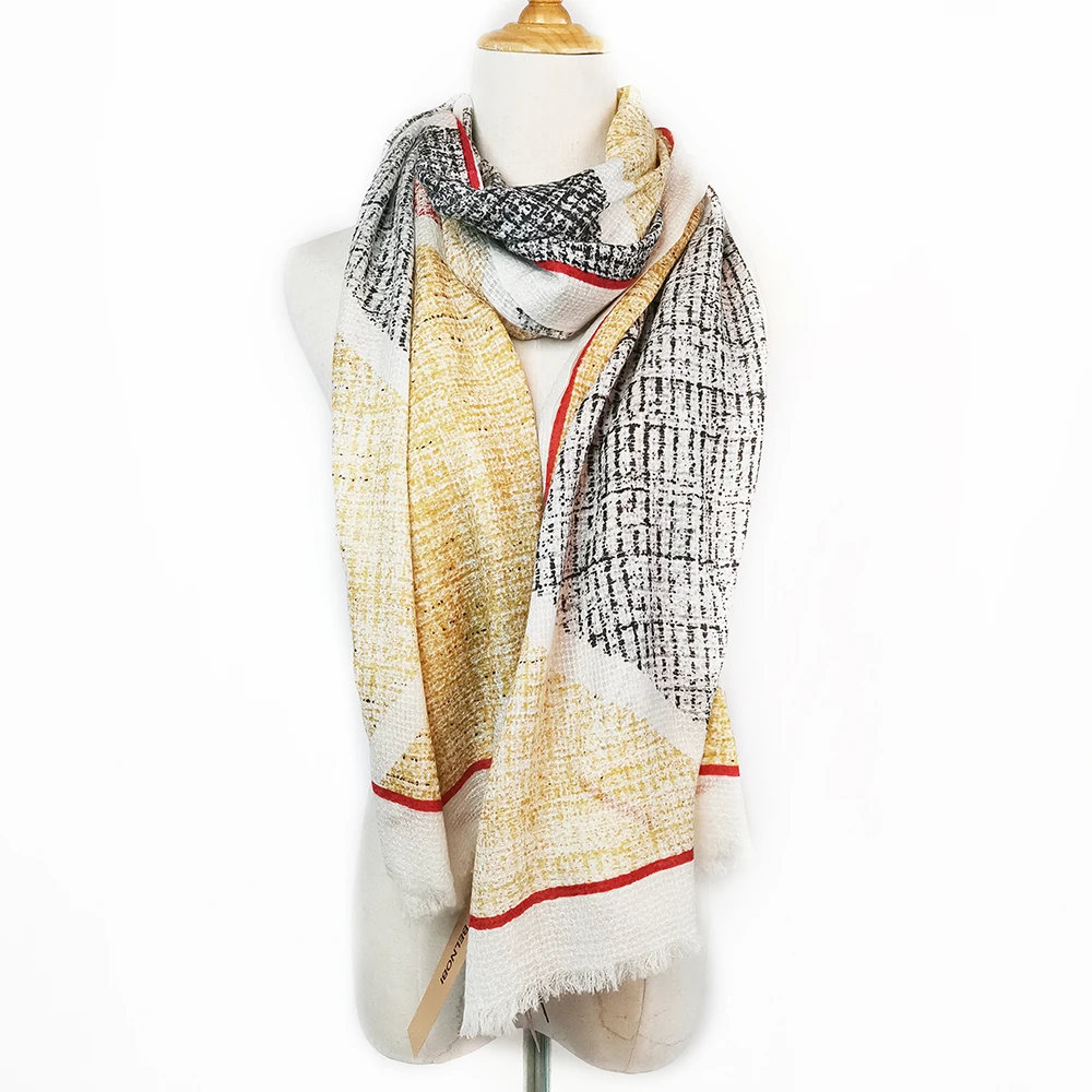 

Include shipping knit custom 100% wool high count worsted fabric scarf