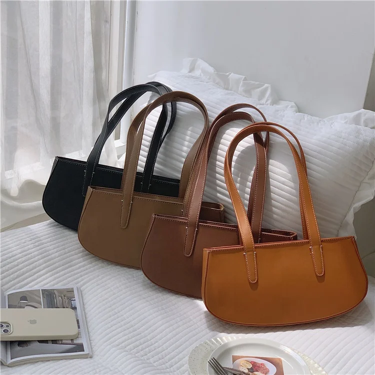 

2021 new products fashion popular handbag office white-collar ladies shoulder bag simple temperament underarm bag