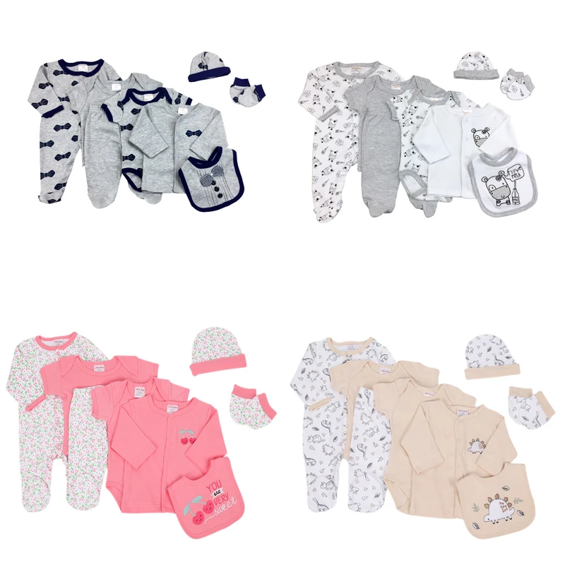 

New Born 8 Pieces Baby Clothing 3-6 Months Baby Skin Friendly Boy Fall Clothing Cotton Fabric For Baby Girls Clothes Set