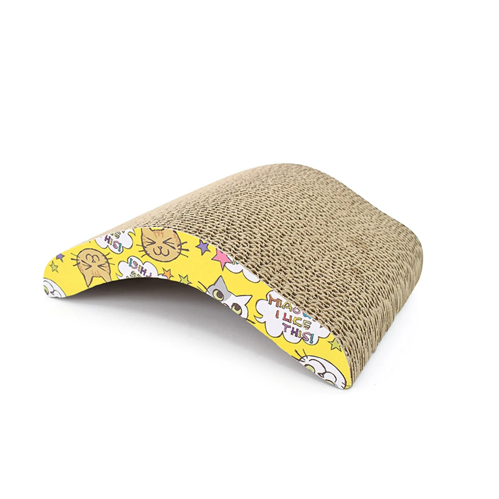 

Wholesale V-shaped cat scratcher sustainable durable special U-shaped cat scratcher cartoon cat pattern scratcher