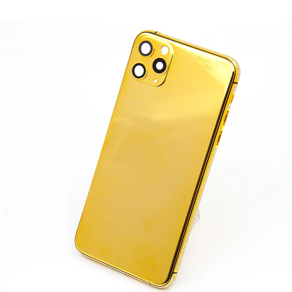 

For iPhone Apple Accessories Back Cover 24Kt Gold Plated Housing For iPhone 11 11 Pro 11 Pro Max Luxury Cover, 24 kt gold,rose gold,black,platinum