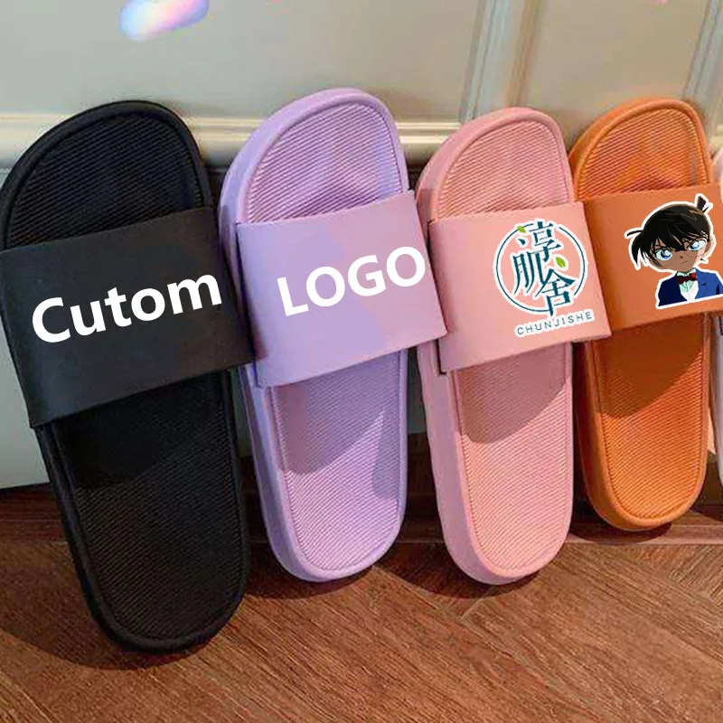 

Greatshoe Custom Personalized Slides Sandals Shock Absorption Women Slippers Wholesale, White/pink/orange/purple