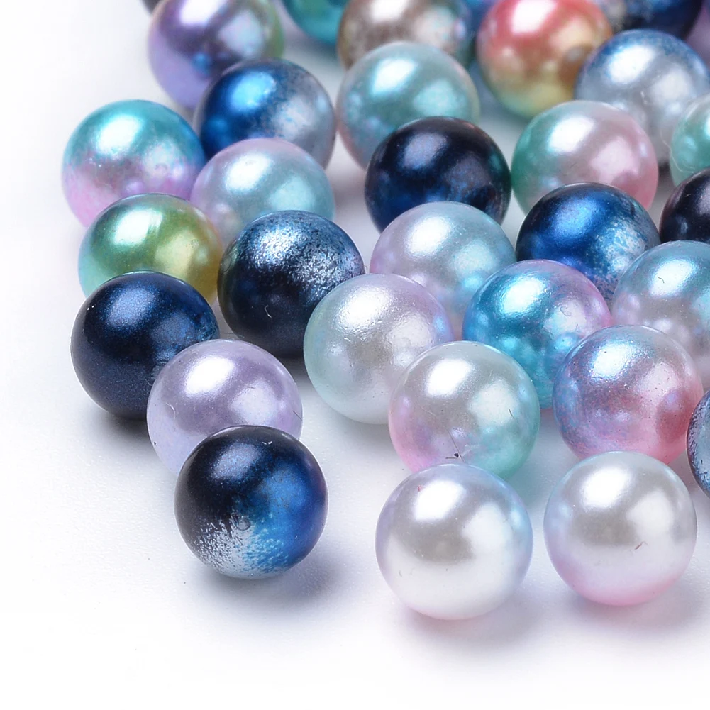 

PandaHall No Hole Rainbow Acrylic Imitation Pearl Beads
