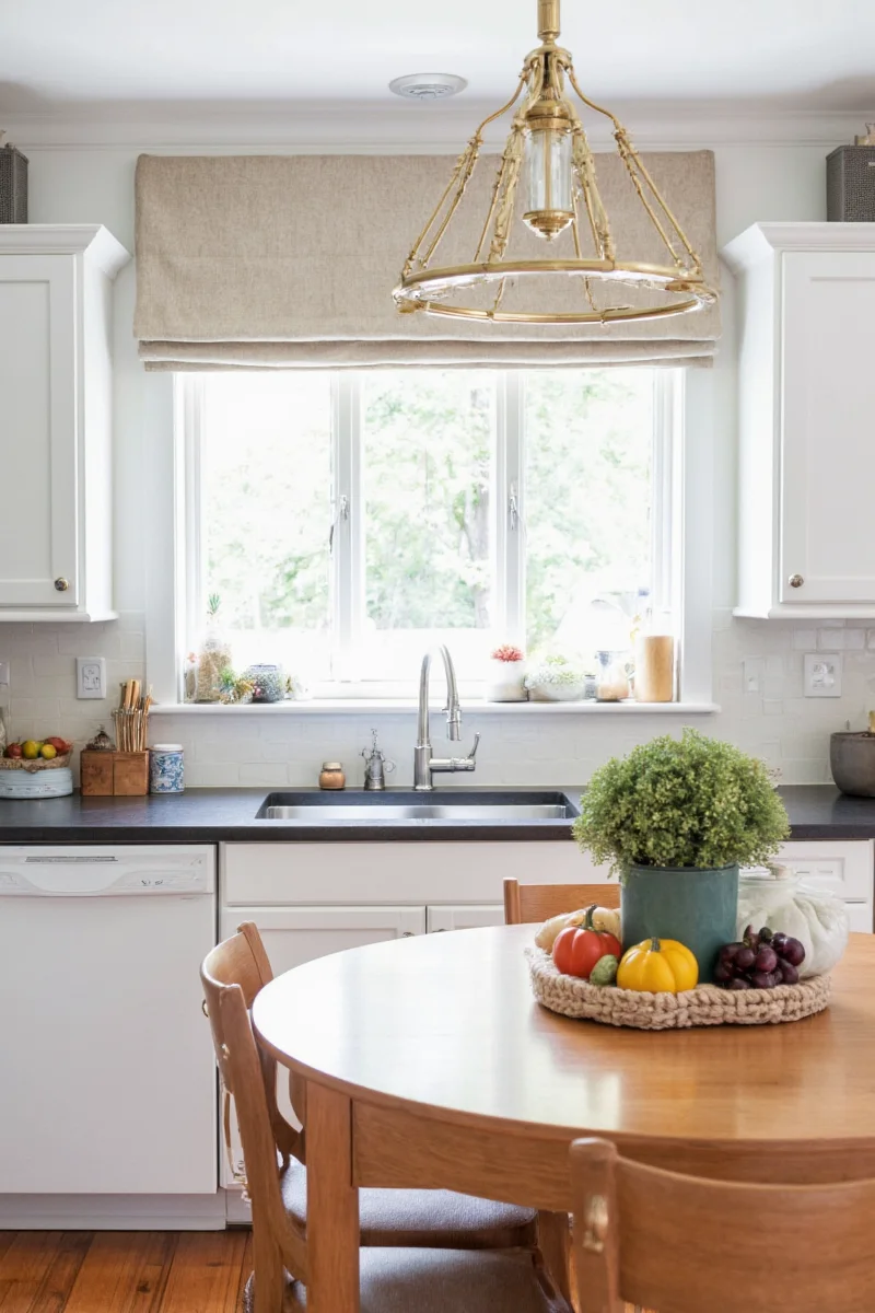 Festively colored small kitchen appliances on counter