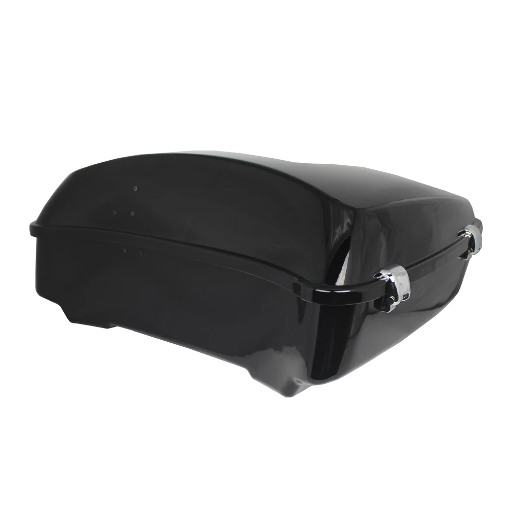 Motorcycle Chopped Top Box Black Tour Pak Trunk Backrest For Harley   H35085b75795347619d96fd3a57980371k 