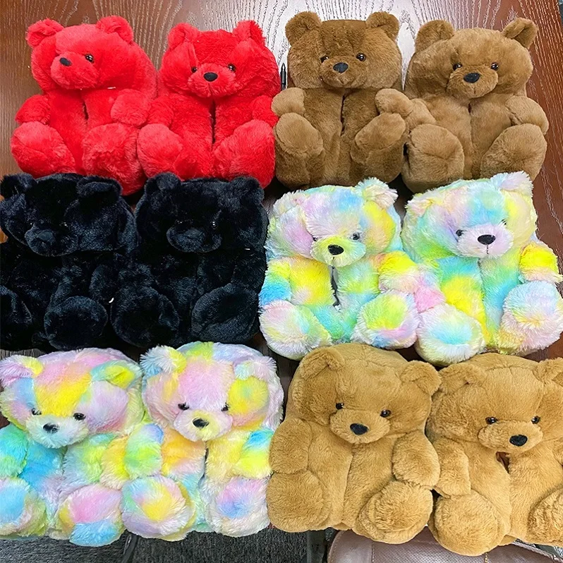 

High Quality Wholesale Teddy Bear Slippers Fluff Yeah Slide Slipper