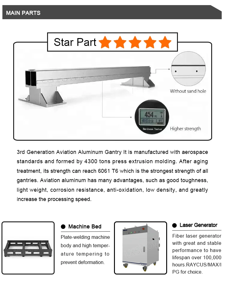 World widely used cutter machine Metal plate 2000w 3000w fiber laser cutting machine with exchange platform