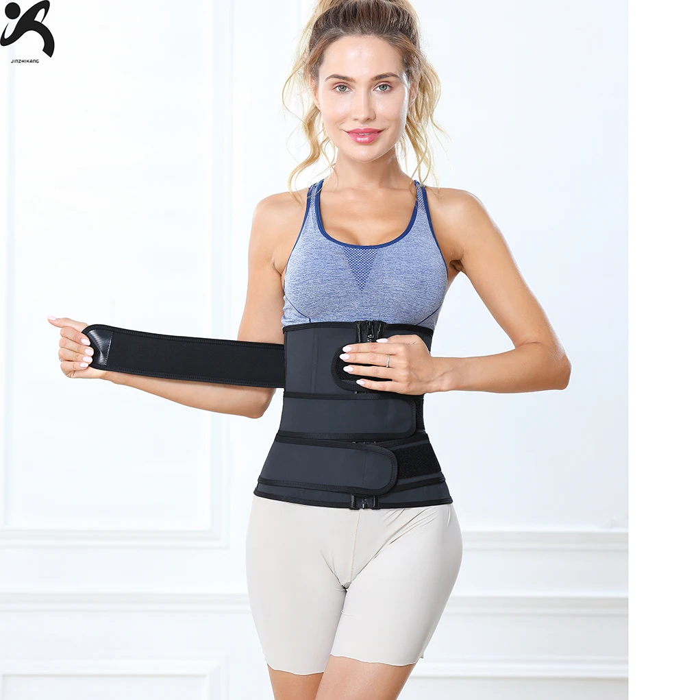 

2021 waist trimmer sweat belt adjustable weight loss workout latex support for women slimming, Customized color