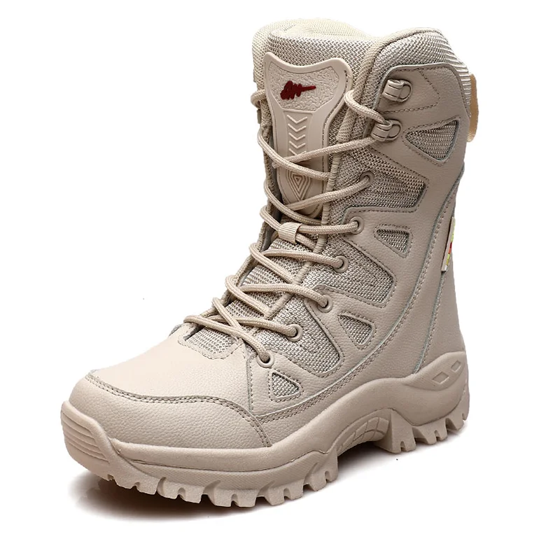 

Large Size Autumn And Winter Plus Velvet Couple Non-slip Outdoor Warm Hiking High-top Wear-resistant Desert Boots
