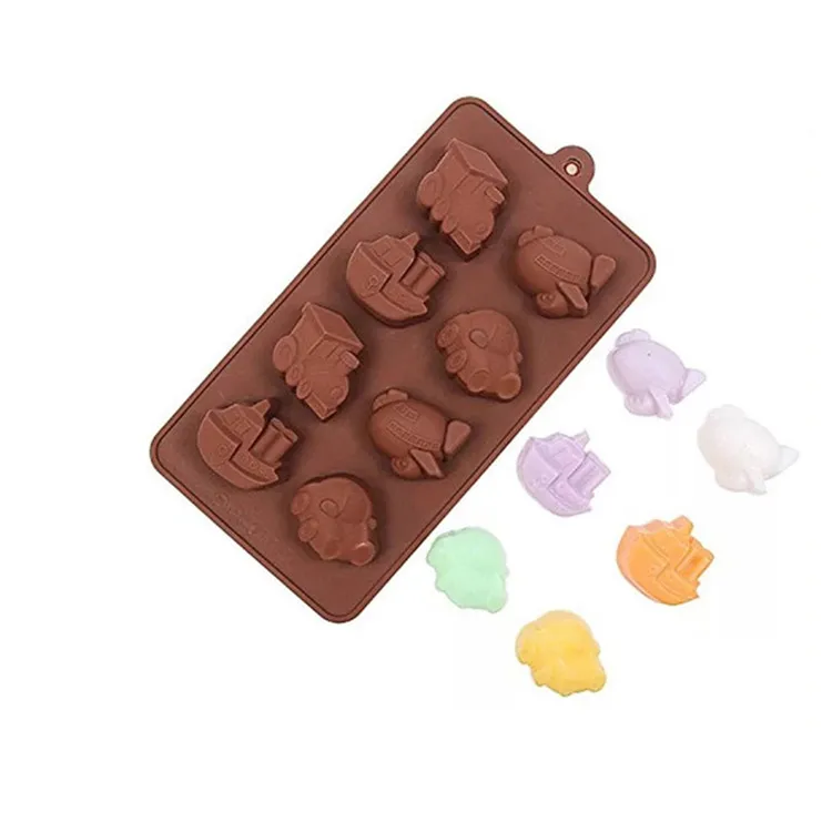 

8 cavity food grade silicone leaf shaped chocolate molds, Random