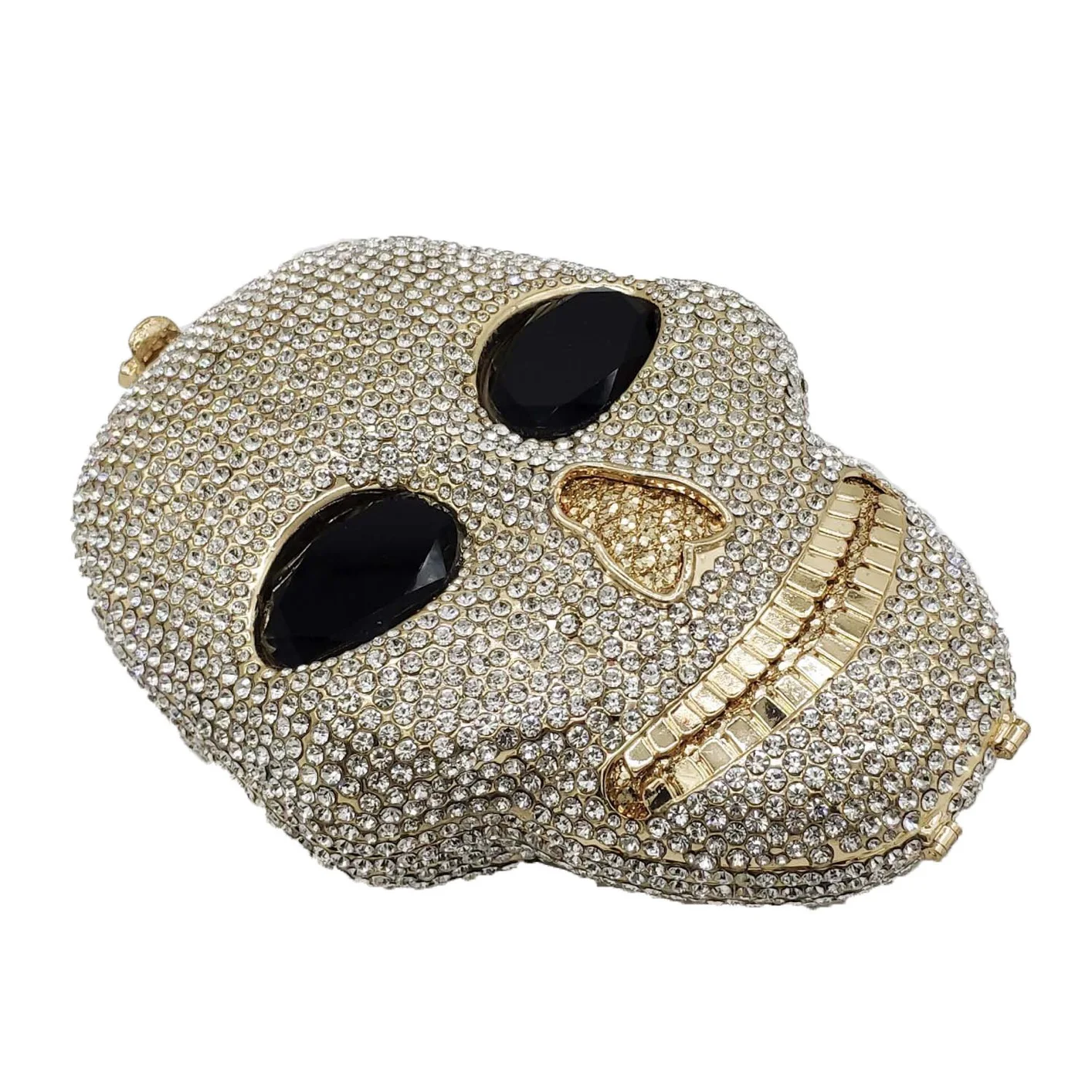 New Design Good Quality Wedding Bridal Sparkle Skull Evening Bag ...