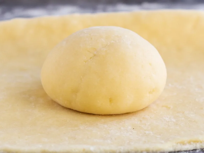 Perfect pasta dough consistency showing smooth elastic ball