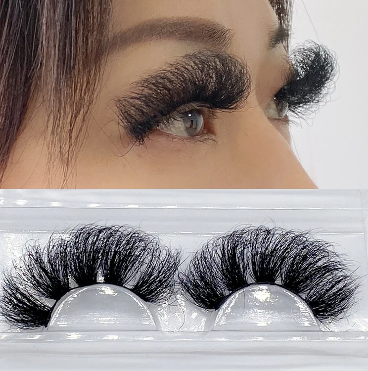 

2021 vendor bulk wholesale luxury 25mm 3d wispy hand made thick full strip false eye lashes 25 mm mink lashes3d fake eyelashes, Black color