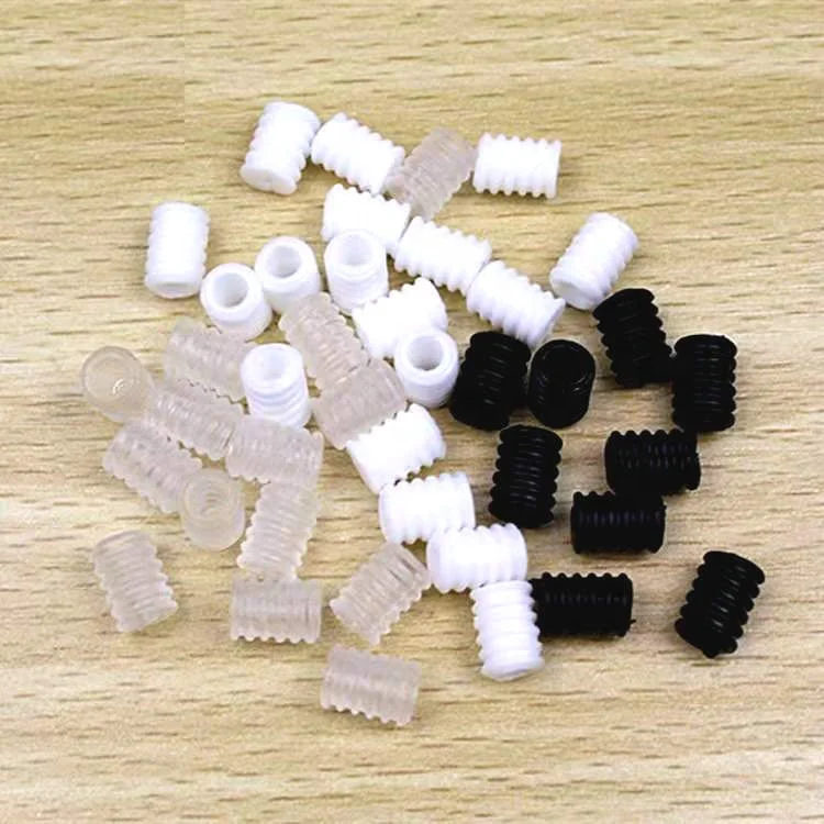 
1000Pcs Packed ForDisposable Black White Face Masking Adjustment Buckle Elastic Rope Rubber Cord Adjuster Elastic Stopper Lock 