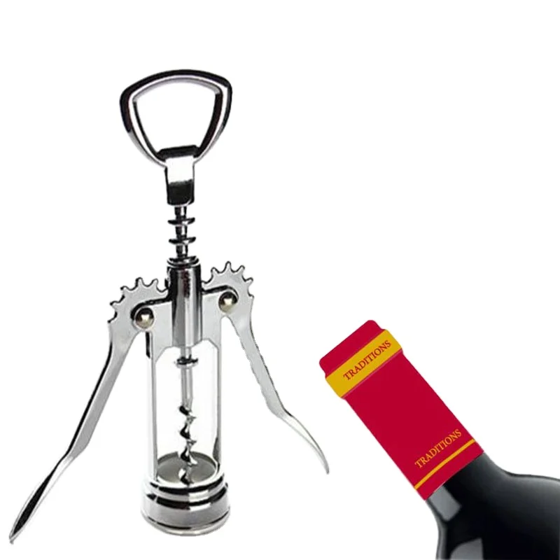 

Portable Stainless Steel Red Wine Bottle Opener Waiter Metal Beer Wine Corkscrew Bottle Handle Opener Kitchen Tool