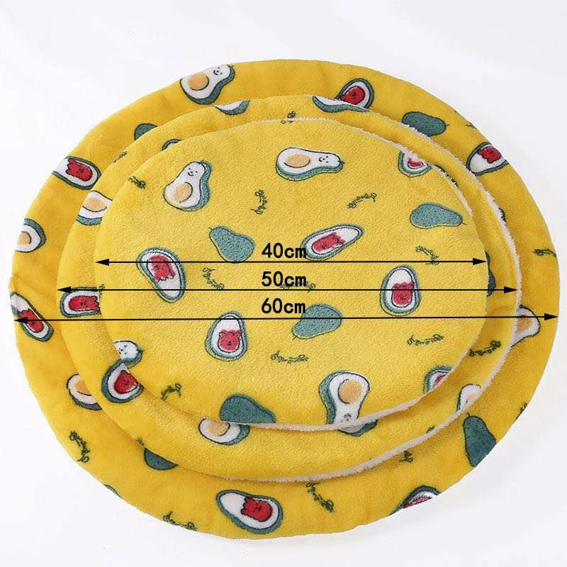 

COLLABOR Print Fur Pet Bed Comfortable Round Square Plush Donut Dog Bed Soft Washable Cat Bed Removable Pet Cushion, Digital print