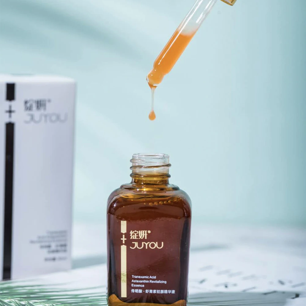 

JUYOU Low MOQ Private Label 3% Tranexamic Acid Astaxanthic Cosmetics Skin Whitening Brigtening Serum