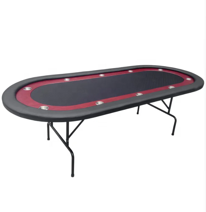 

10 person casino table folding texas hold'em poker table, Customized