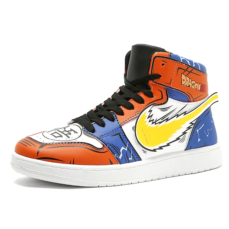 

Hot Selling Fashion Style Sneakers Casual Comfortable Sports Shoes Outdoor Activities Men Basketball Shoes, Orange, blue